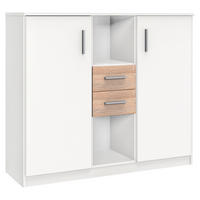 SIDEBOARD  in 122/105/41 cm  - Eichefarben/Alufarben, KONVENTIONELL, Holzwerkstoff/Kunststoff (122/105/41cm) - Boxxx