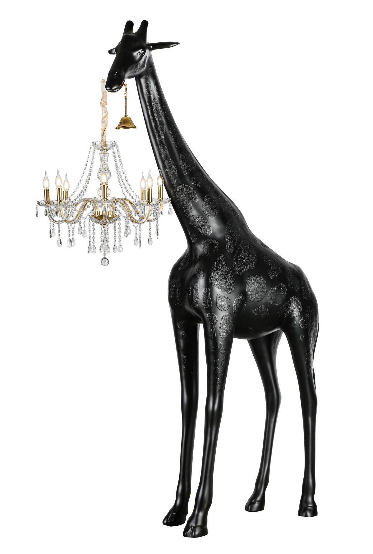 STOJACÍ LAMPA, 186/75/260 cm - černá/průhledné, Design, kov/plast (186/75/260cm) - Glandor