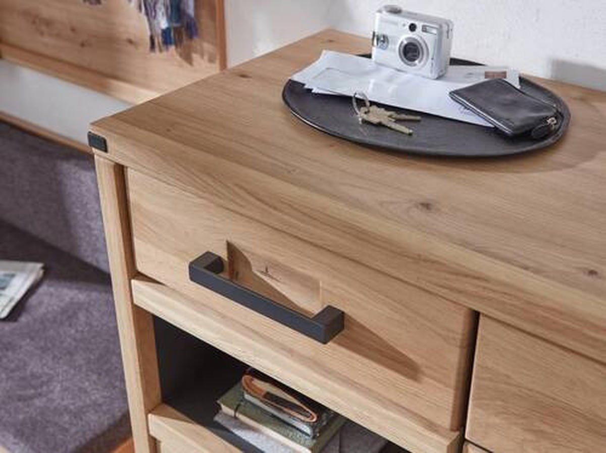 GARDEROBE 5-teilig  in 268/204/41 cm  - Wildeiche/Graphitfarben, Natur, Holz/Holzwerkstoff (268/204/41cm) - Linea Natura