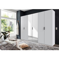 FALTTÜRENSCHRANK  in Weiß  - Schwarz/Weiß, Design, Glas/Holzwerkstoff (300/236/58cm) - Boxxx