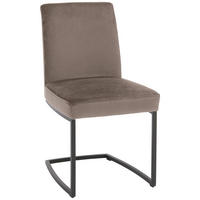 SCHWINGSTUHL  in Velours  - Graubraun/Schwarz, Design, Textil/Metall (46/88/61cm) - Joop!