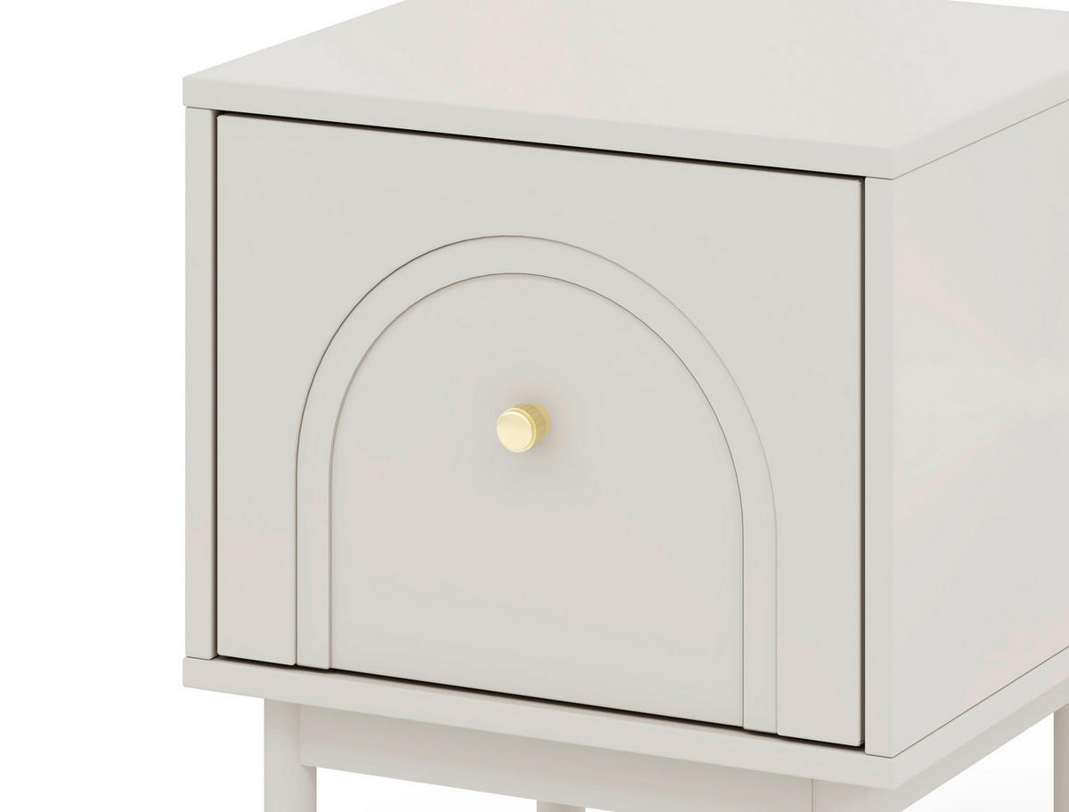 NACHTSCHRANK 41,5/53,5/39 cm  - Kaschmir/Goldfarben, LIFESTYLE, Holzwerkstoff/Metall (41,5/53,5/39cm) - MID.YOU
