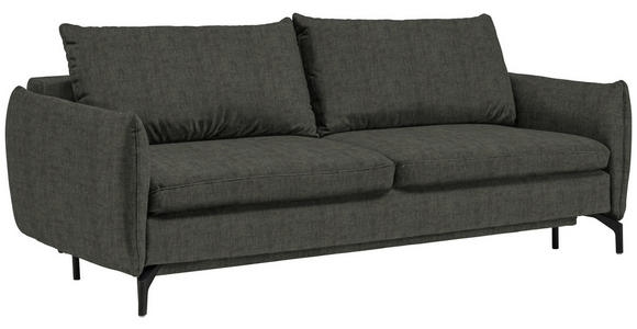 SCHLAFSOFA Dunkelgrün - Dunkelgrün/Schwarz, Design, Textil/Metall (224/89/105cm) - Novel