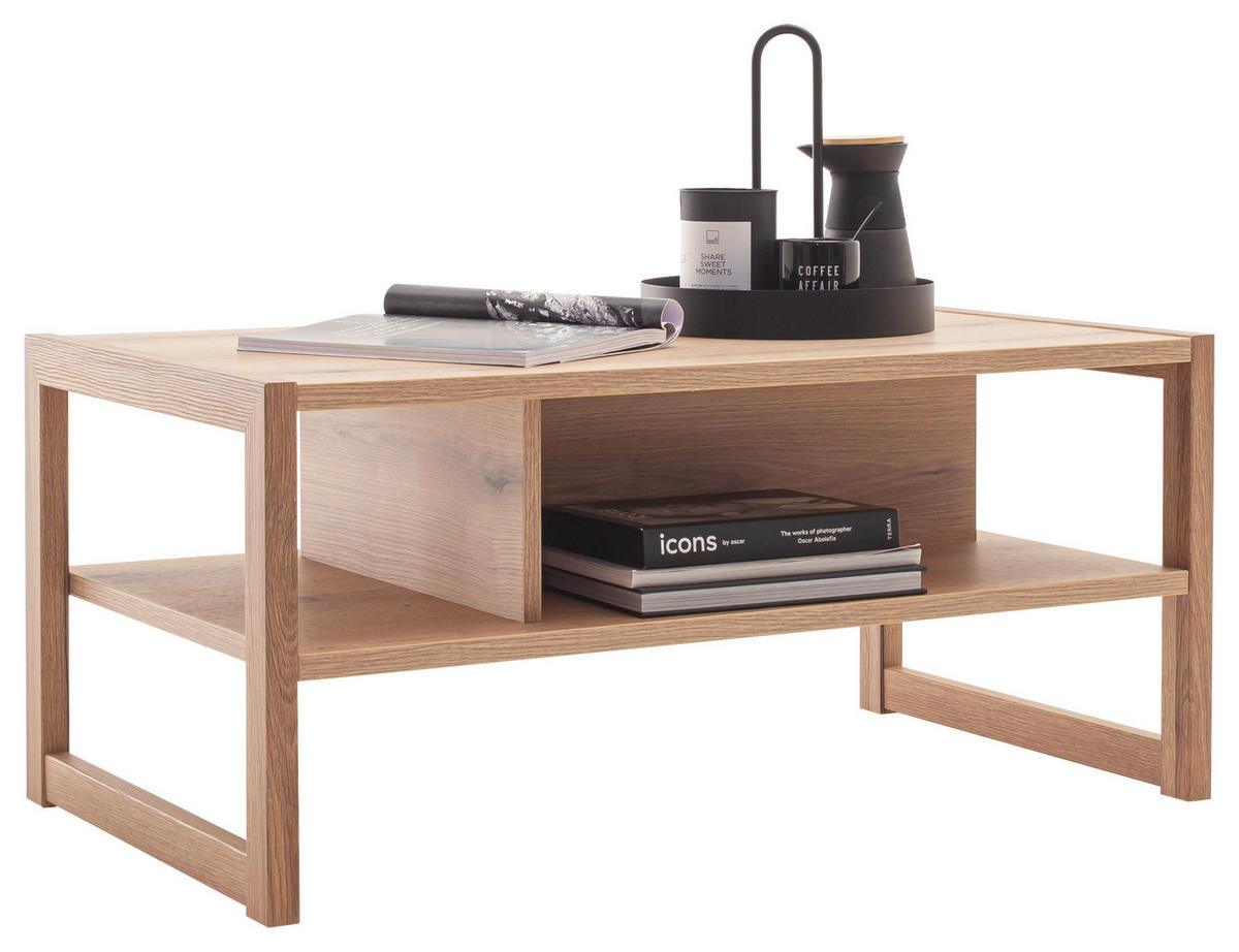 COUCHTISCH in Holzwerkstoff 95/55/43 cm  - Eichefarben, Design, Holzwerkstoff (95/55/43cm) - Hom`in