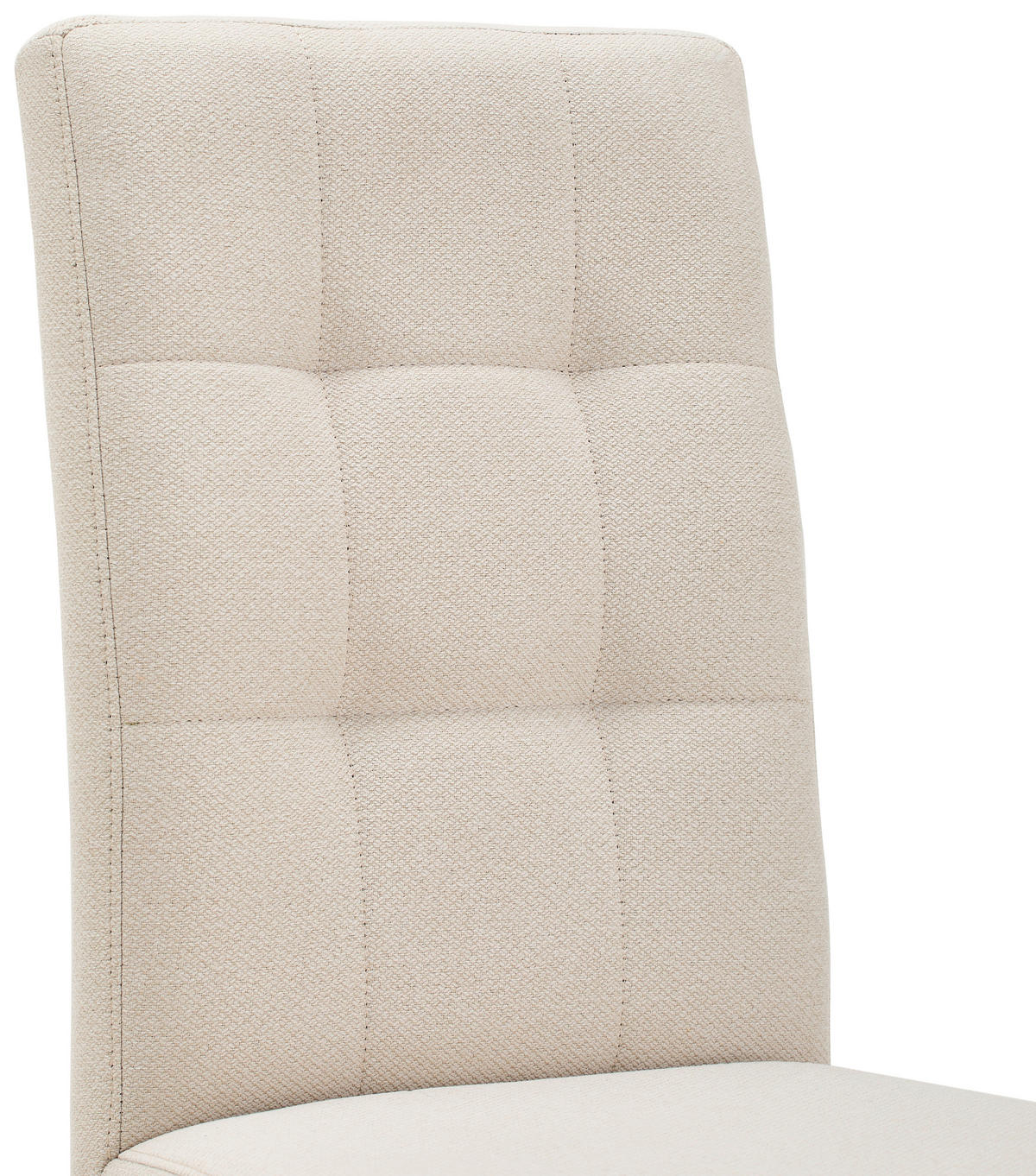 STUHL Webstoff Schwarz, Beige  - Beige/Schwarz, Design, Textil/Metall (46/91/61cm) - home24
