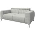 2-SITZER-SOFA Webstoff Naturfarben  - Schwarz/Naturfarben, KONVENTIONELL, Textil/Metall (200/80/110cm) - Carryhome