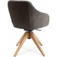ARMLEHNSTUHL  in Velours  - Taupe/Eichefarben, Design, Holz/Textil (58/82,5-85,2/60cm) - Johann Jakob