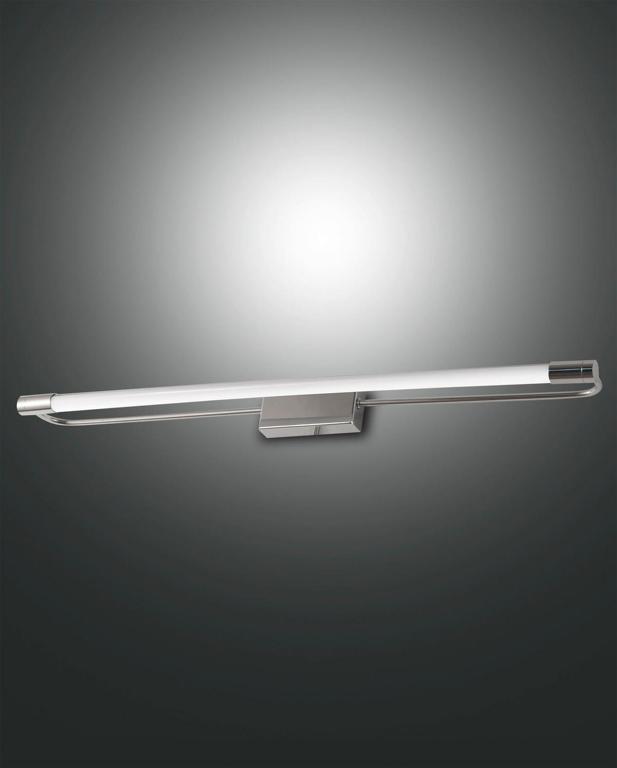 SPIEGELLEUCHTE Rapallo 60/8/5 cm   - Chromfarben, Design, Kunststoff/Metall (60/8/5cm) - Fabas Luce