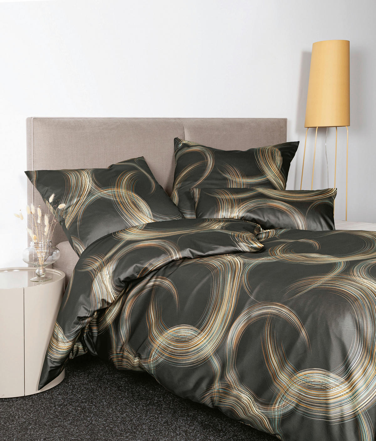 POSTELJINA 135/200 cm  MILANO  - žuta/smeđa, Konvencionalno, tekstil (135/200cm) - Janine