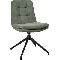 STUHL  Stoffauswahl, Typenauswahl, Sitzfläche 360° drehbar Cord  Olivgrün  - Schwarz/Olivgrün, Design, Textil/Metall (49/90/66cm) - Johann Jakob