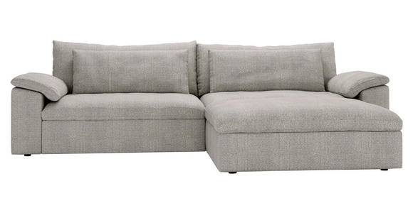 ECKSOFA  in Webstoff Greige  306/198 cm  - Greige/Schwarz, MODERN, Kunststoff/Textil (306/198cm) - Carryhome