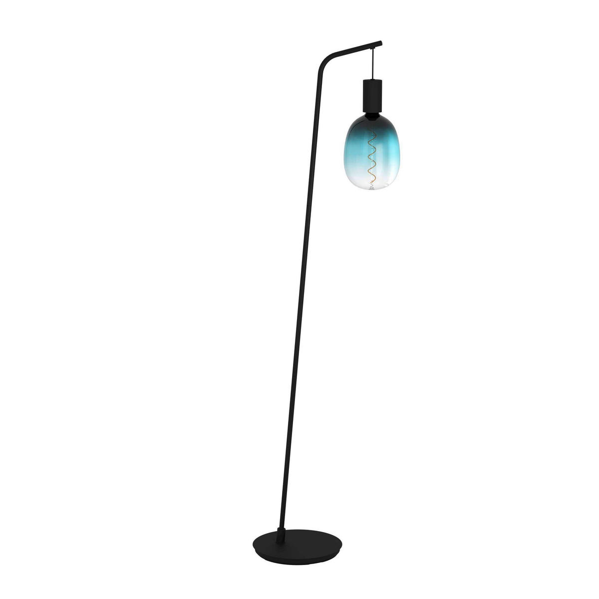 STEHLEUCHTE 43/6/170 cm    - Schwarz, Basics, Metall (43/6/170cm)