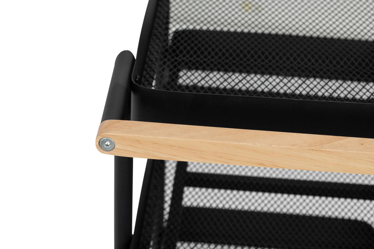 SERVIERWAGEN in Schwarz  - Schwarz/Naturfarben, MODERN, Holz/Kunststoff (51.5/85.5/29cm) - PBJ