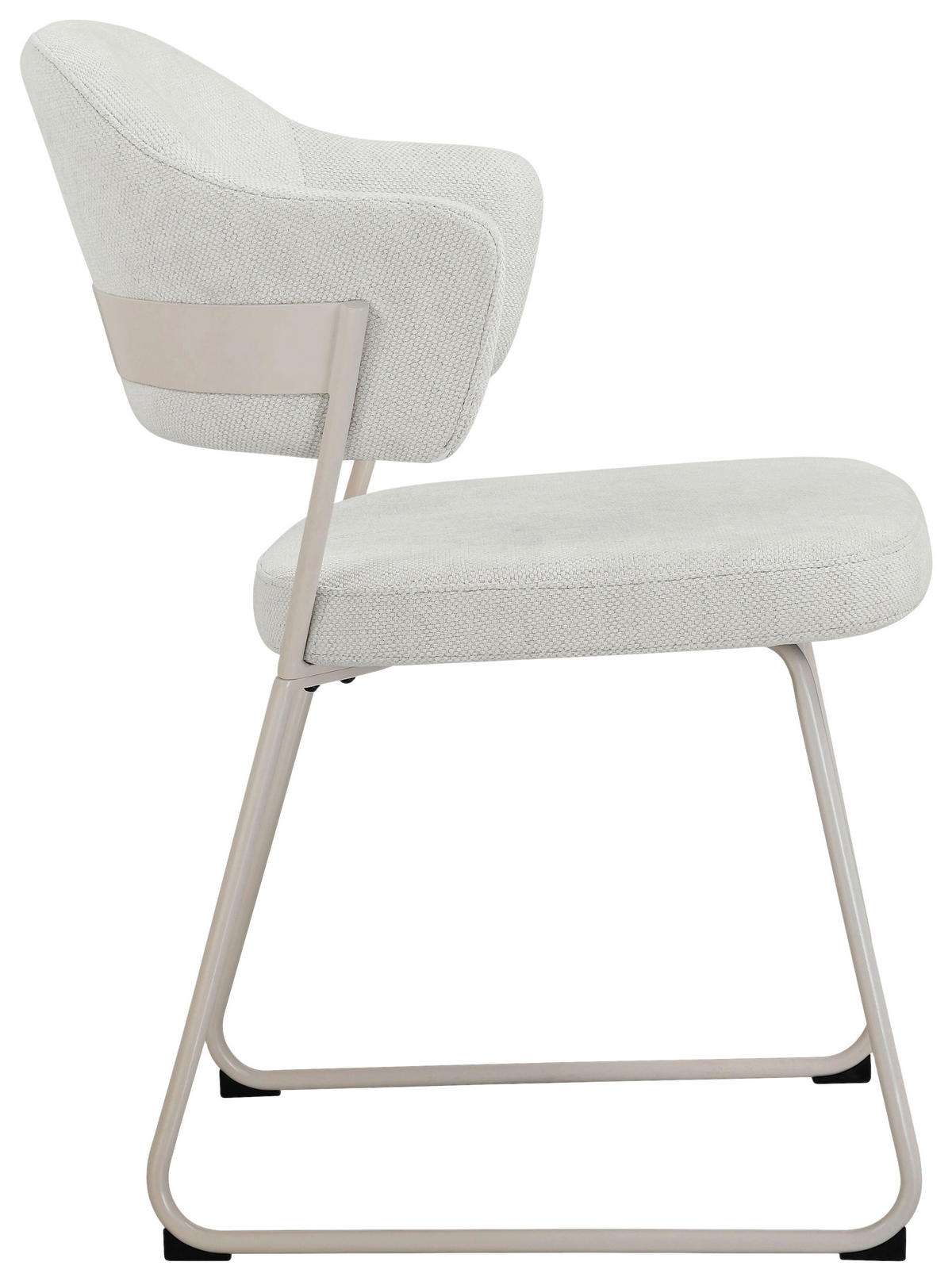 STUHL - Creme, Design, Textil/Metall (57/82/62cm) - Novel