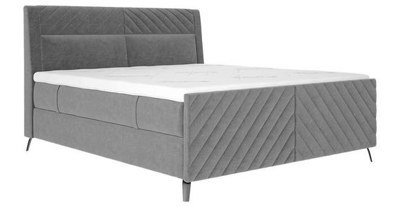 BOXSPRINGBETT 180/200 cm in Grau - Schwarz/Grau, Design, Textil/Metall (180/200cm) - Esposa