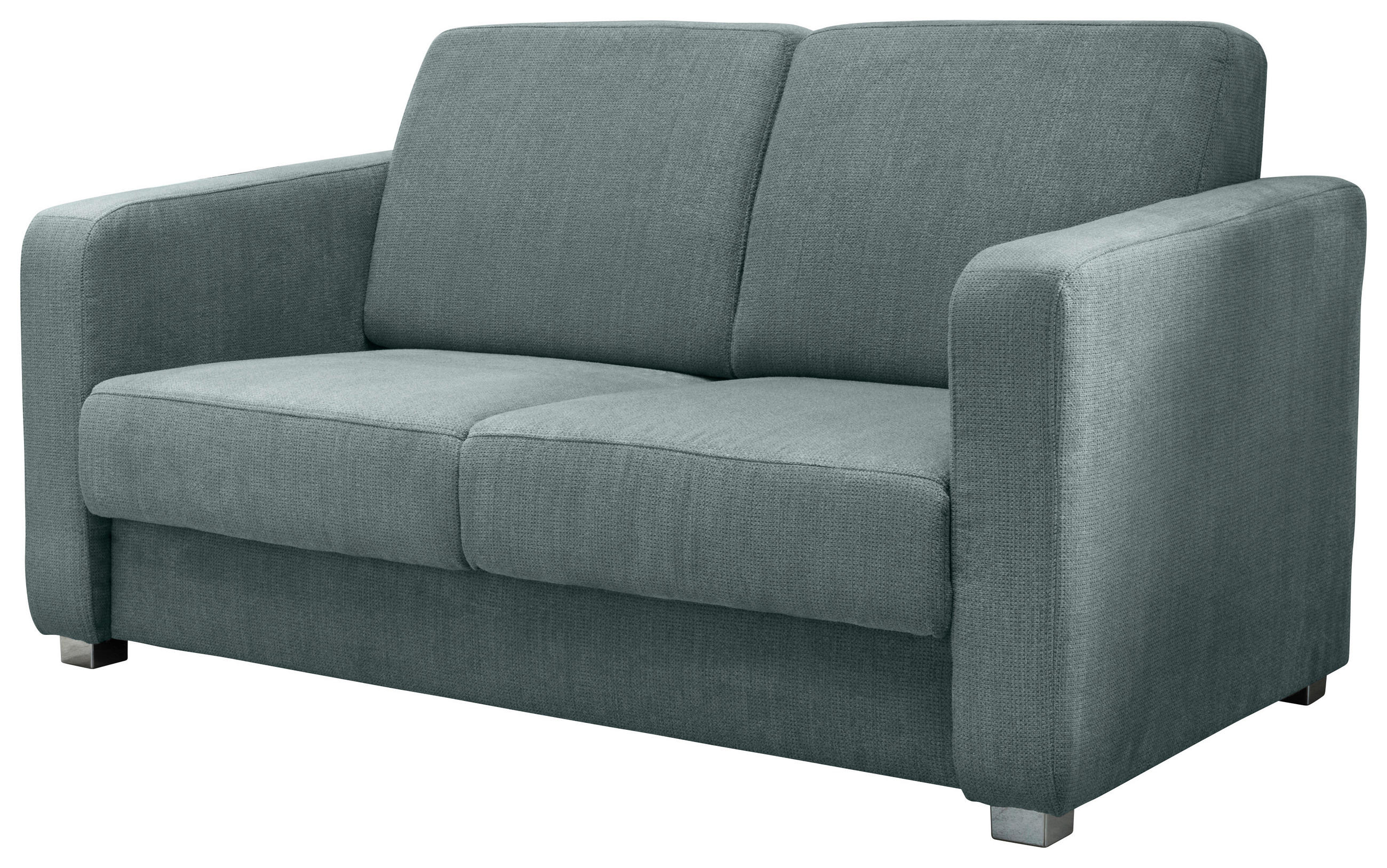 SCHLAFSOFA Chenille Mintgrün  - Chromfarben/Mintgrün, Basics, Kunststoff/Textil (159/88/87cm) - Livetastic