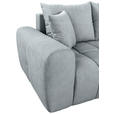 ECKSOFA  in Velours Grau  - Schwarz/Grau, KONVENTIONELL, Kunststoff/Textil (298/168cm) - Carryhome