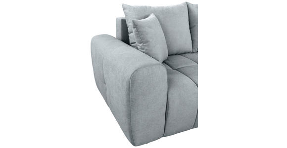 ECKSOFA  in Velours Grau  - Schwarz/Grau, KONVENTIONELL, Kunststoff/Textil (298/168cm) - Carryhome