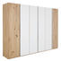 DREHTÜRENSCHRANK in massiv Eiche Weiß, Eichefarben - Eichefarben/Silberfarben, Natur, Glas/Holz (299/222/57cm) - Valdera DREHTÜRENSCHRANK in massiv Eiche Weiß, Eichefarben - Eichefarben/Silberfarben, Natur, Glas/Holz (299/222/57cm) - Valdera