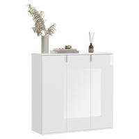 KOMODA, vysoce lesklá bílá, 91/99/34 cm - vysoce lesklá bílá, Moderní, kompozitní dřevo (91/99/34cm) - MID.YOU