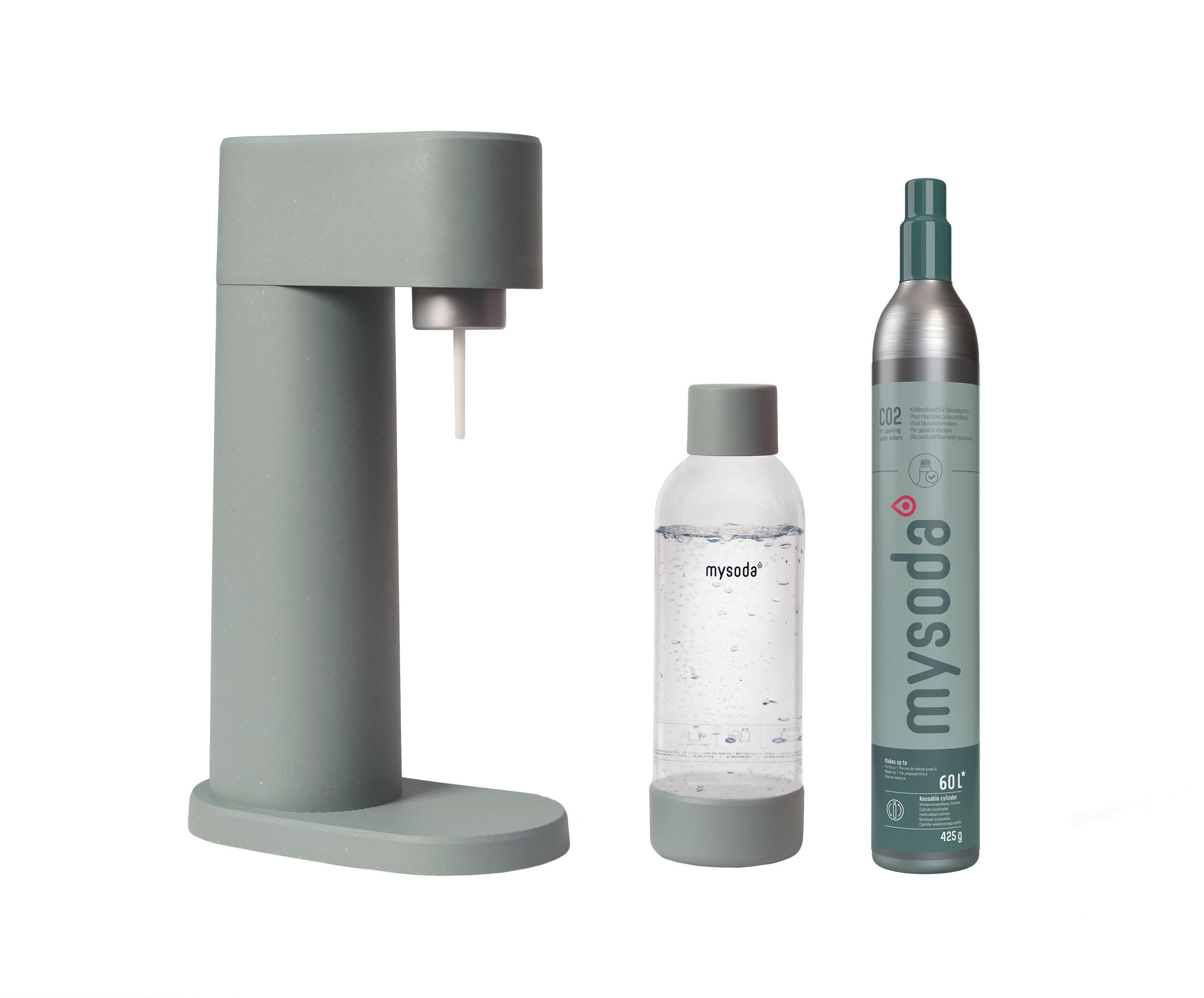 WASSERSPRUDLER WOODY PIGEON  - Salbeigrün, Basics, Naturmaterialien (24.5/13/41cm) - mysoda