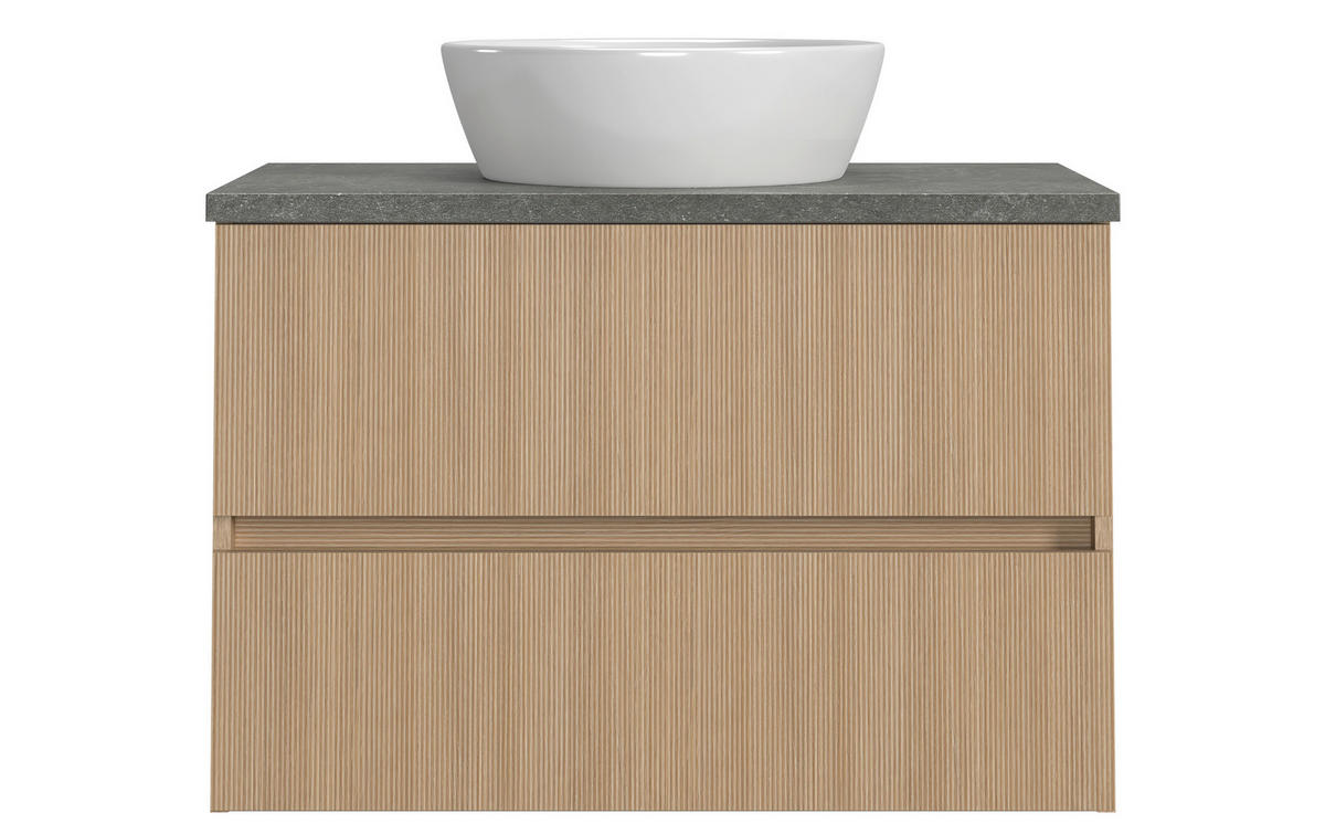 WASCHTISCHKOMBI 80 cm  - Eichefarben/Weiß, KONVENTIONELL, Keramik/Holzwerkstoff (80cm) - Xora