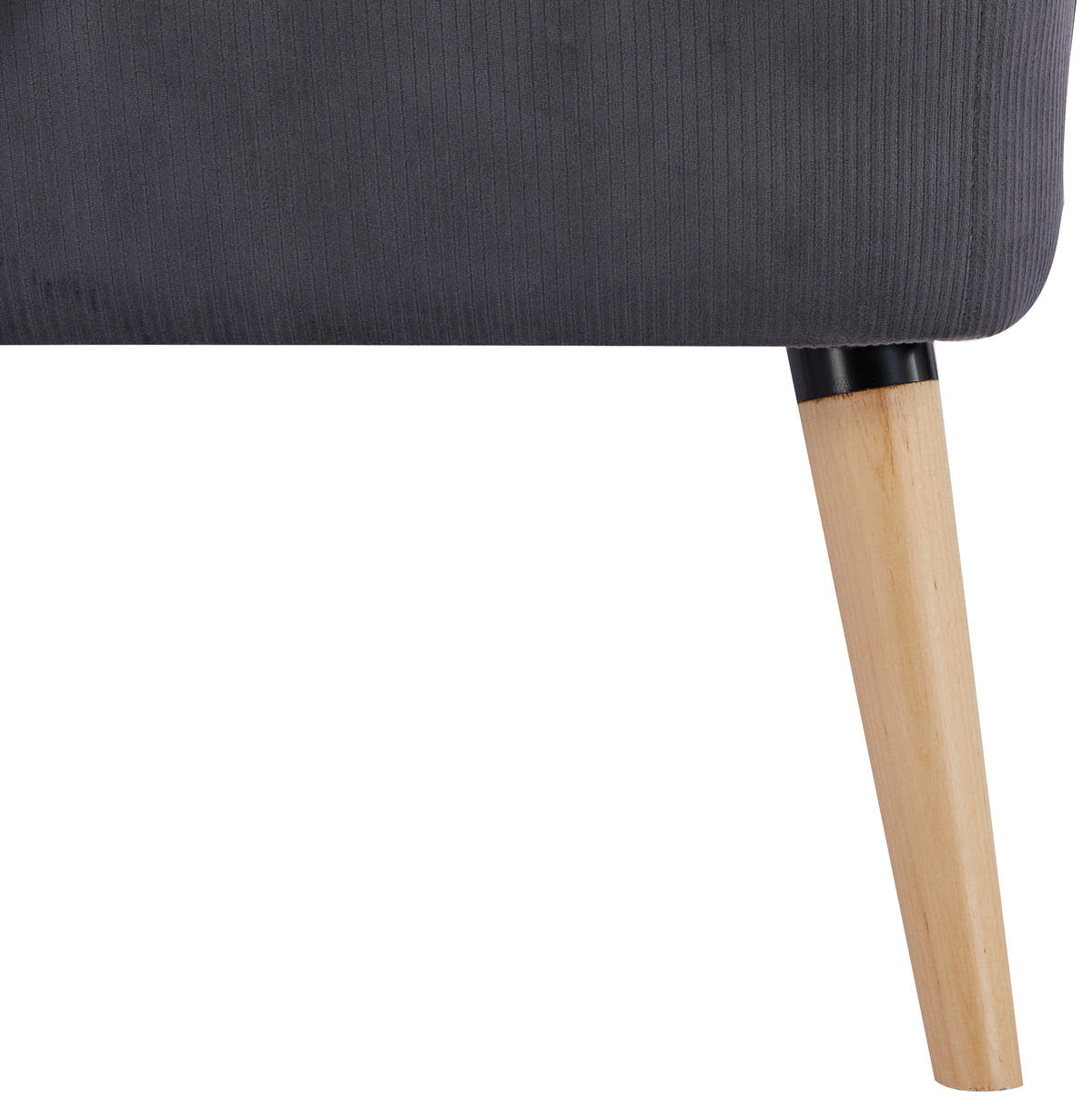 SESSEL in Cord Grau  - Naturfarben/Grau, Design, Holz/Textil (75/82/80cm) - Livetastic