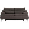 BOXSPRINGSOFA in Webstoff Dunkelbraun  - Dunkelbraun/Schwarz, Design, Textil/Metall (202/93/100cm) - Novel