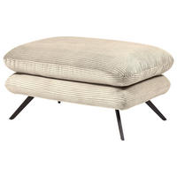 HOCKER in Textil Naturfarben  - Schwarz/Naturfarben, MODERN, Textil/Metall (90/45/60cm) - Pure Home Lifestyle