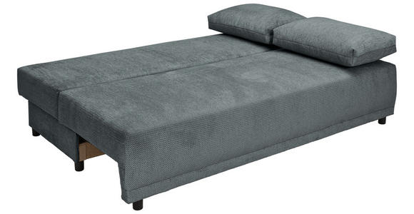 SCHLAFSOFA in Chenille Dunkelgrau - Dunkelgrau/Schwarz, KONVENTIONELL, Kunststoff/Textil (201/72/98cm) - Carryhome