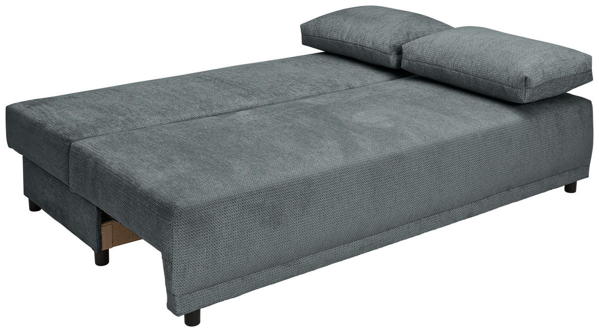 SCHLAFSOFA Chenille Dunkelgrau  - Dunkelgrau/Schwarz, KONVENTIONELL, Kunststoff/Textil (201/72/98cm) - Carryhome