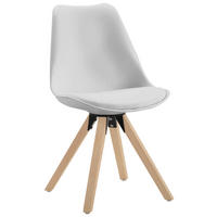 ŽIDLE, bílá, barvy dubu - bílá/barvy dubu, Design, kov/dřevo (48/82/56cm) - Carryhome