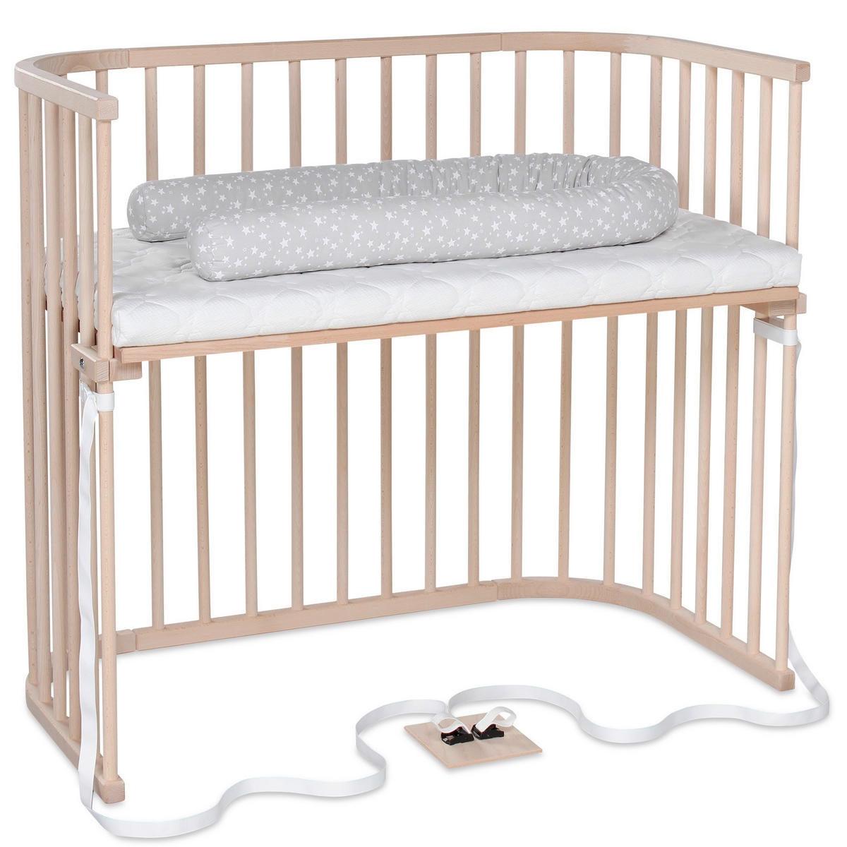 BEISTELLBETT 110/62/96,50 cm  - Naturfarben, Basics, Holz (110/62/96,50cm) - Babybay