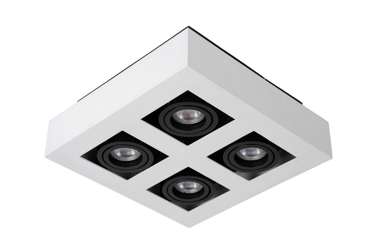 LED-DECKENLEUCHTE 25/25/8.8 cm   - Weiß, Design (25/25/8.8cm) - Lucide