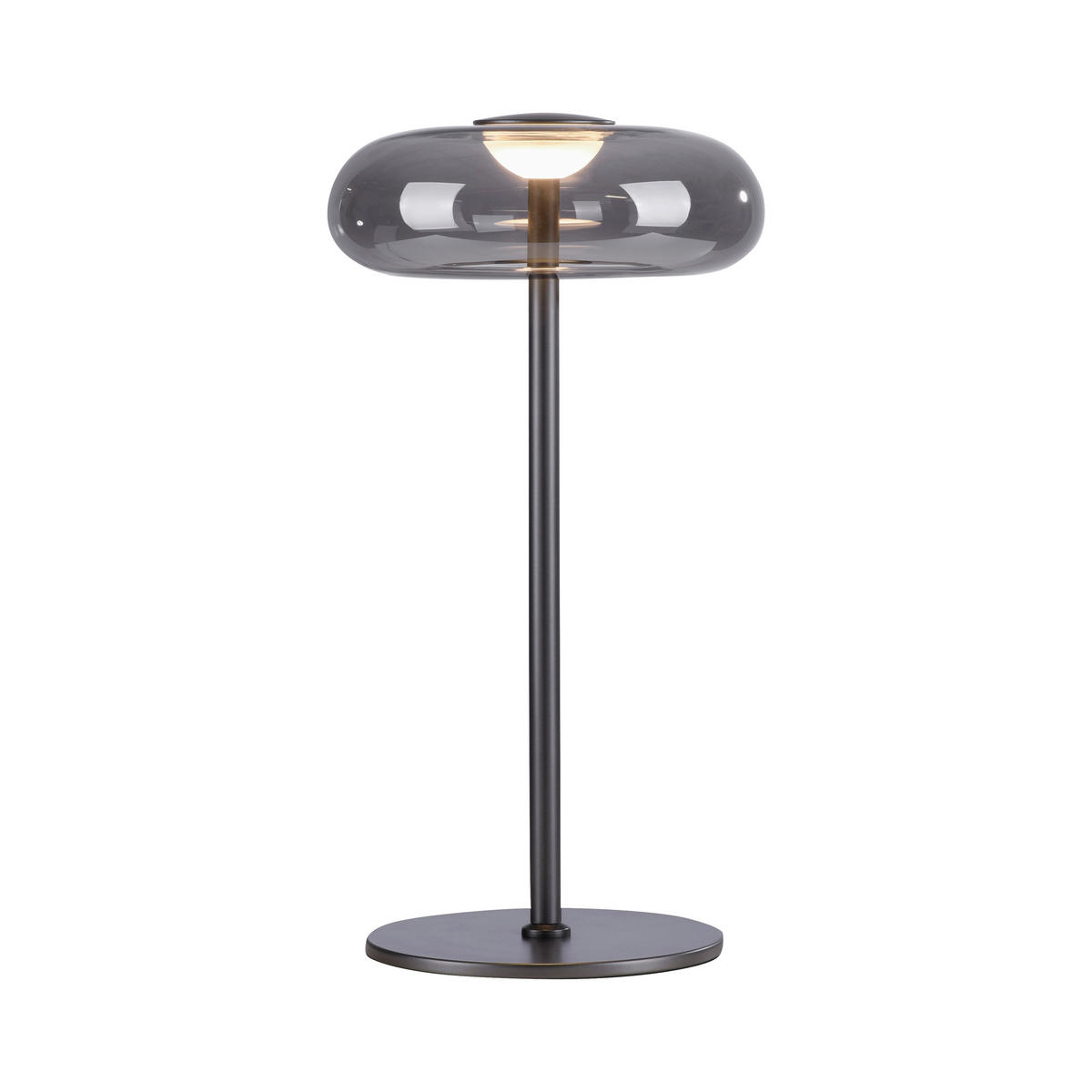 LED-TISCHLEUCHTE SW POSH 22/22/45 cm   - Grau, Design, Glas/Kunststoff (22/22/45cm) - Schöner Wohnen