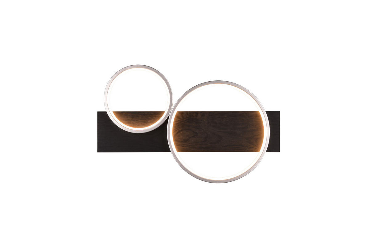 LED-DECKENLEUCHTE     - Titanfarben/Schwarz, Basics, Holz/Metall (53,5/8,0/34,5cm) - Trio Leuchten