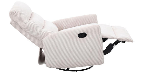 RELAXSESSEL Cord Relaxfunktion    - Beige/Schwarz, Design, Textil/Metall (78/107/95cm) - Carryhome