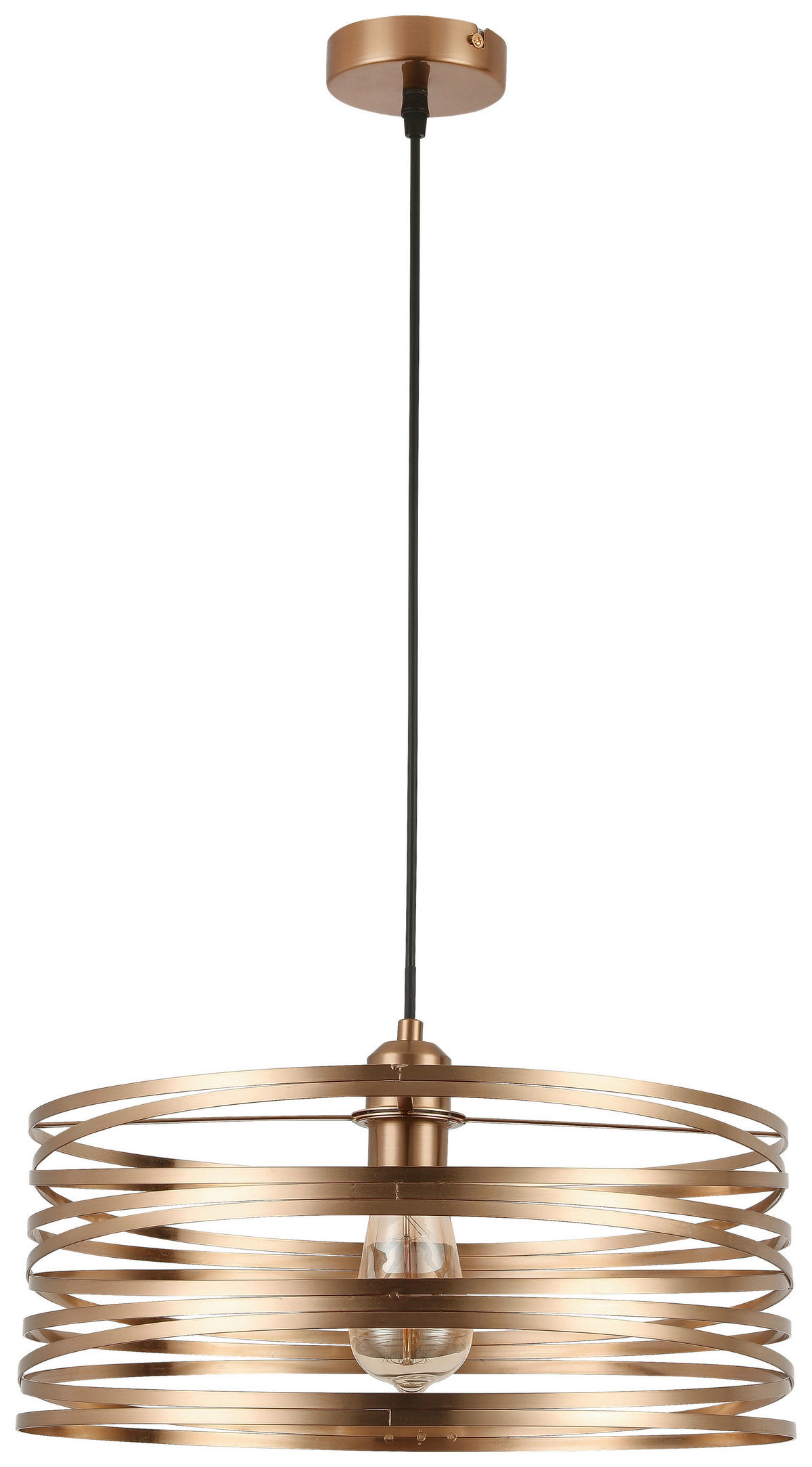 HÄNGELEUCHTE 40/120 cm   - Schwarz/Cappuccino, Trend, Kunststoff/Metall (40/120cm) - Novel