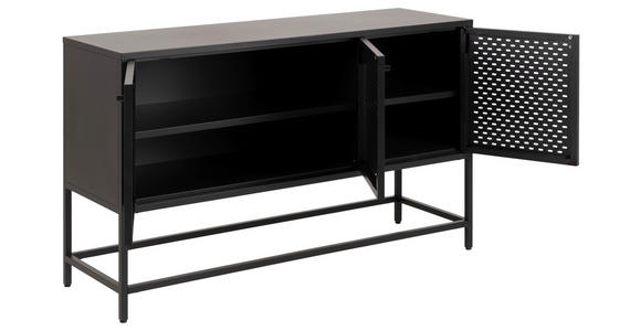 SIDEBOARD 125/75/40 cm  - Schwarz, Design, Metall (125/75/40cm) - Ambia Home