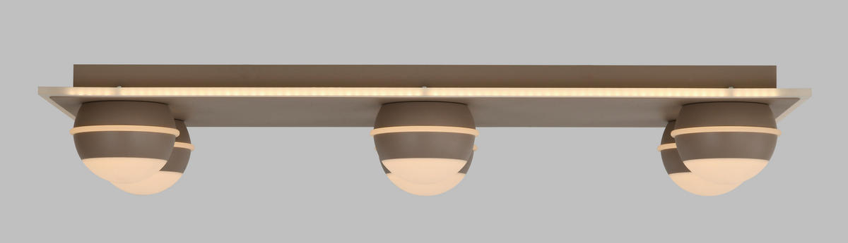 LED-DECKENLEUCHTE Biarritz 74/32/12,5 cm  - Sandfarben, Design, Kunststoff/Metall (74/32/12,5cm)