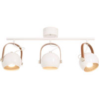 TAKLAMPA  - vit/brun, Design, metall/textil (76/32/15cm) - Best Price