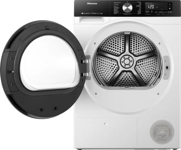 WÄRMEPUMPENTROCKNER DH3S802BW2  - Schwarz/Weiß, Basics, Glas/Kunststoff (59,5/84,5/64cm) - Hisense