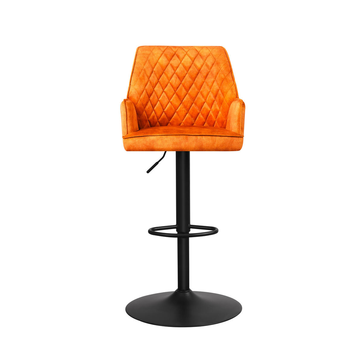 SADA BAROVÝCH STOLIČIEK 2 kus - oranžová/čierna, Modern, kov/textil (54/100/58cm) - MID.YOU