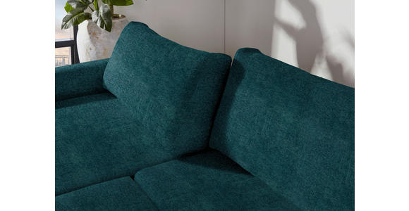 2,5-SITZER in Velours Opal - Opal/Schwarz, Design, Kunststoff/Textil (240/70/125cm) - Xora