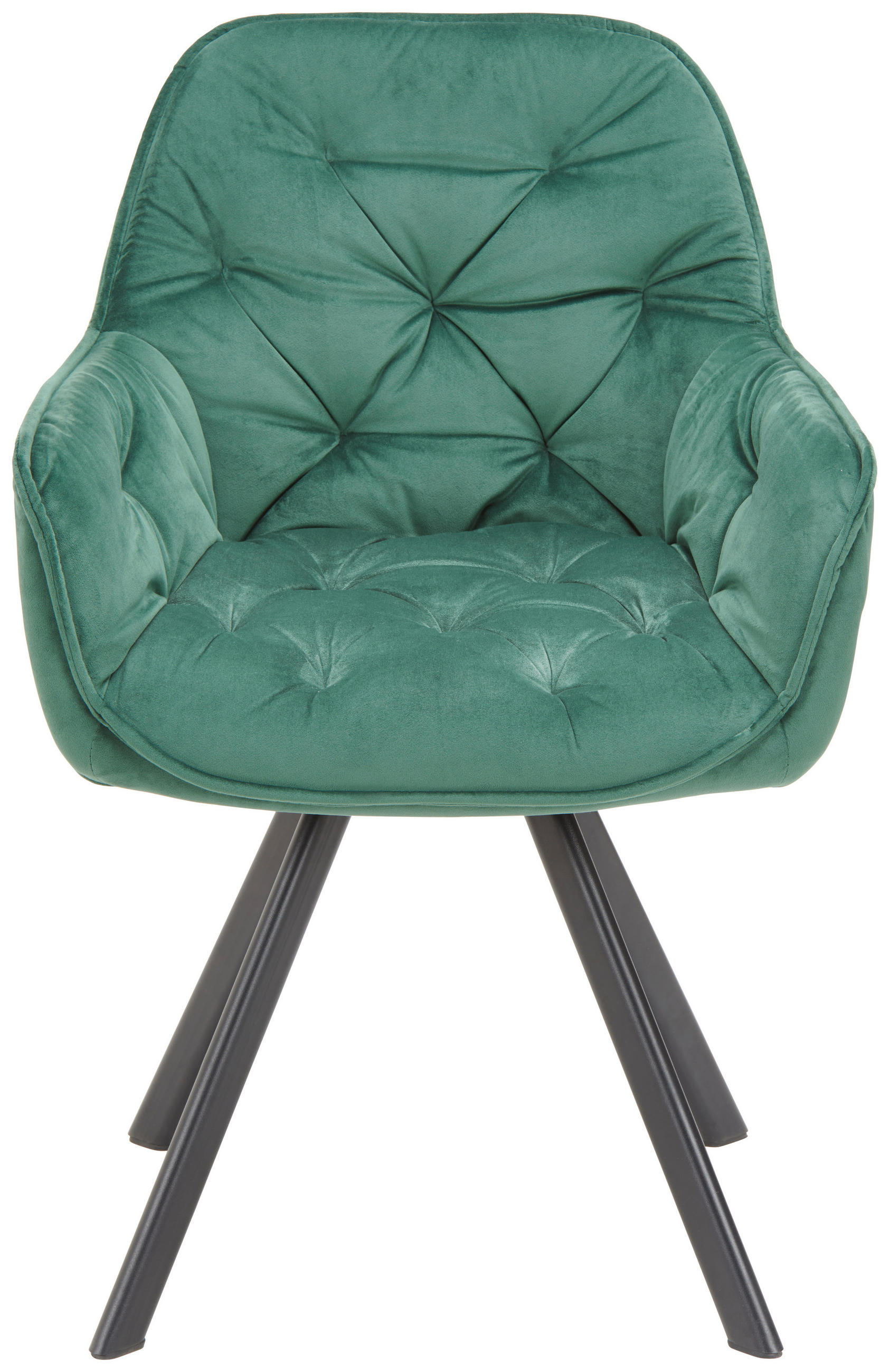 STOLIČKA S PODRÚČKAMI, železo, zamat, čierna, tmavozelená - čierna/tmavozelená, Design, kov/textil (62/86/62cm) - Hom`in