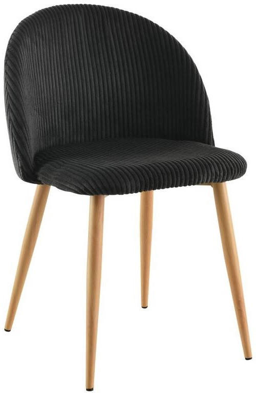 STUHL  in Eisen Cord Holz, Metall, Textil  - Eichefarben/Schwarz, LIFESTYLE, Holz/Textil (51/78/52cm) - Livetastic