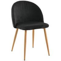 STUHL Cord Schwarz Pappel Sperrholz  - Eichefarben/Schwarz, LIFESTYLE, Holz/Textil (51/78/52cm) - Livetastic