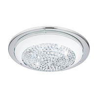 DECKENLEUCHTE Acolla 29/8,5 cm   - Chromfarben/Weiß, Design, Glas/Metall (29/8,5cm) - Eglo