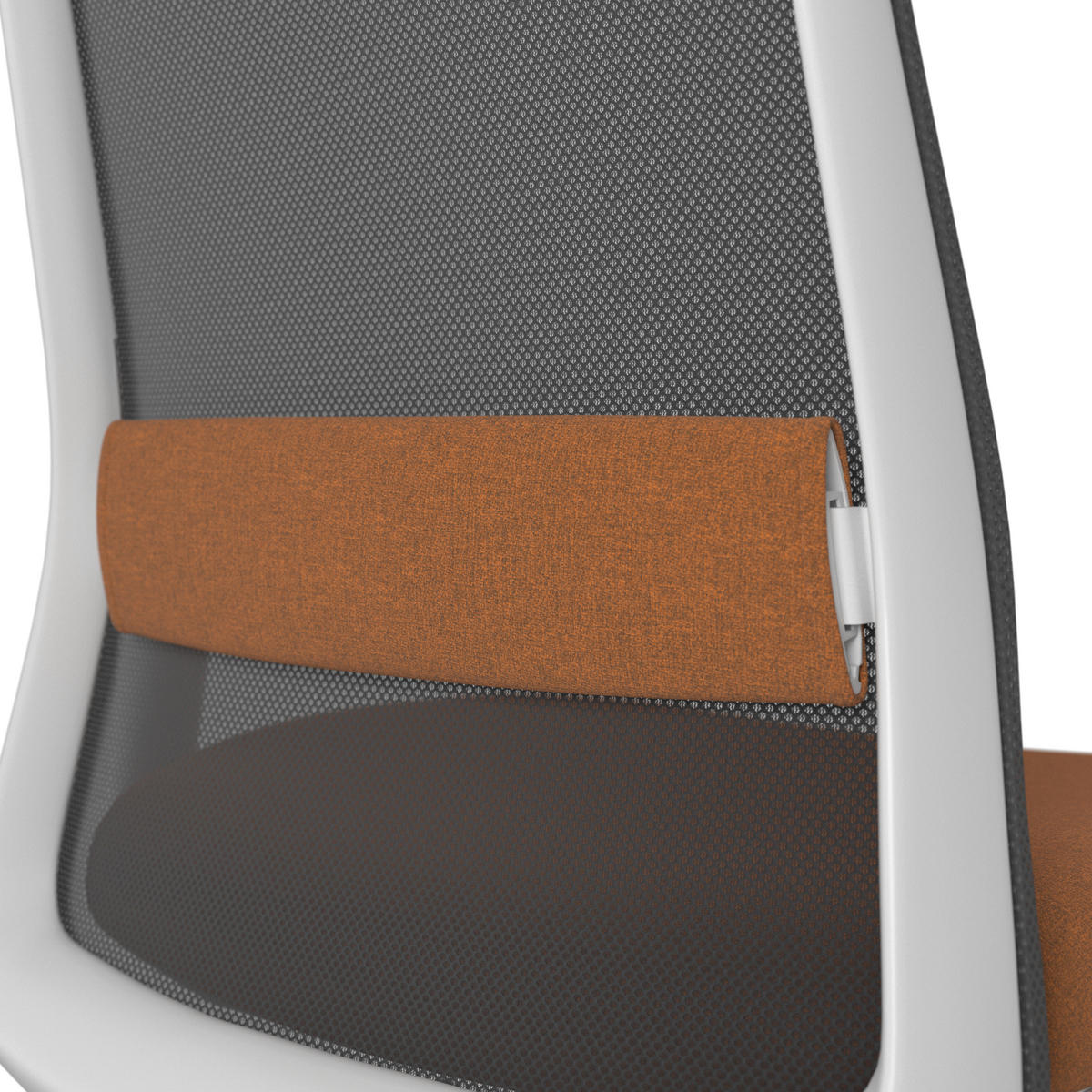 DREHSTUHL Orange, Schwarz, Weiß  - Schwarz/Orange, MODERN, Kunststoff/Textil (70/103-115/70cm)