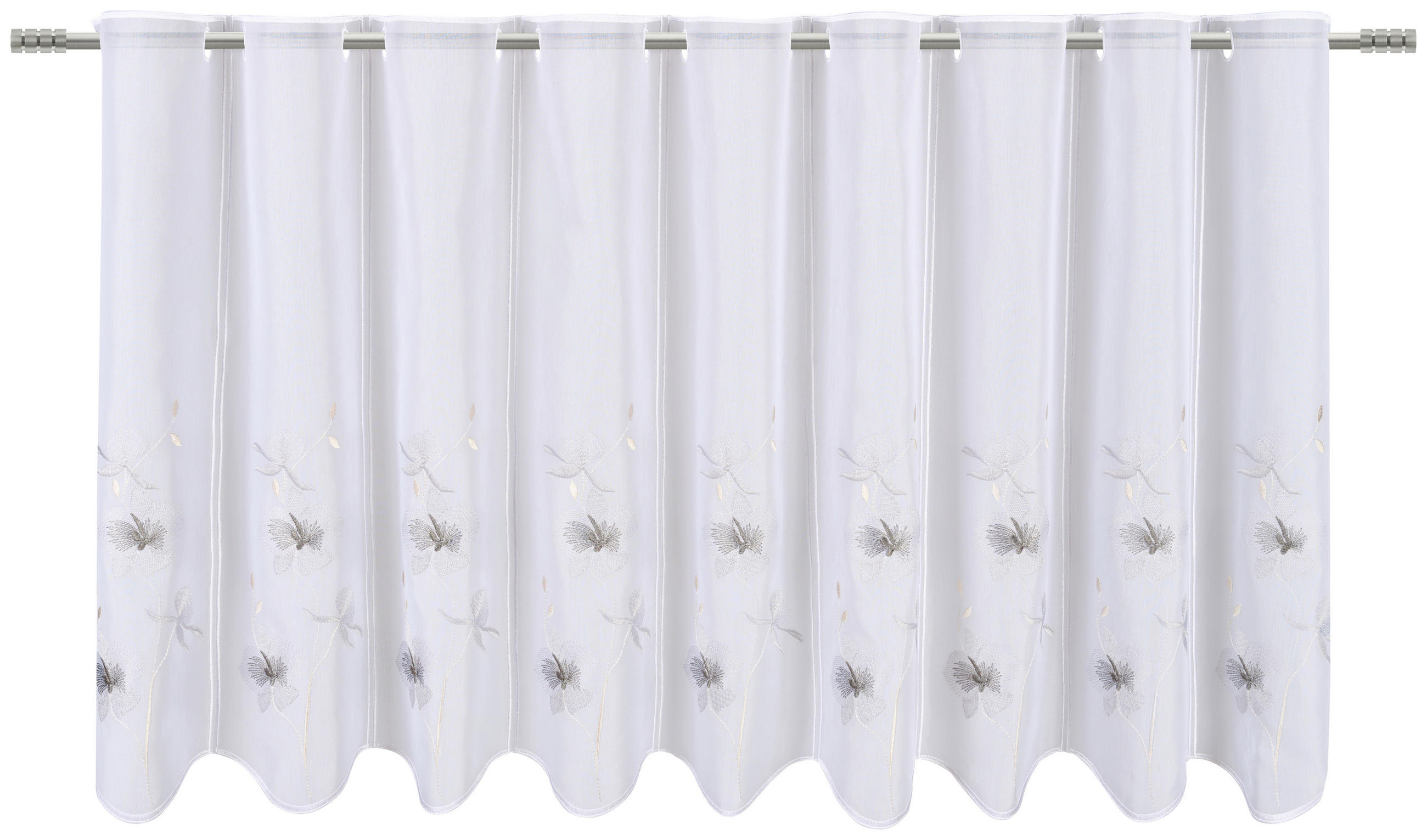 KURZGARDINE    145/60 cm  - Beige/Grau, Natur, Textil (145/60cm) - Esposa